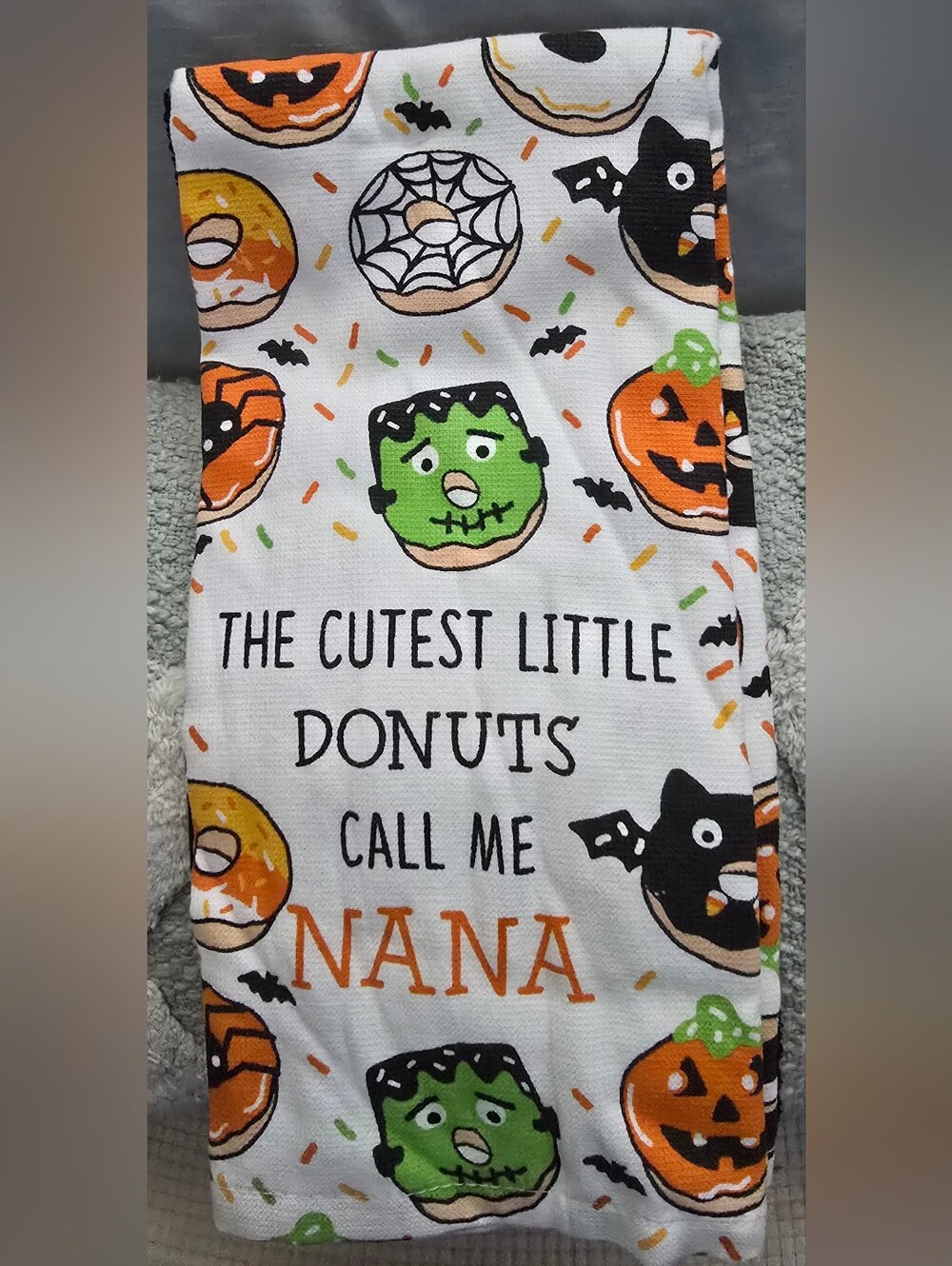 Kitchen Towels Debora Connolly Donut Halloween 3 Pc